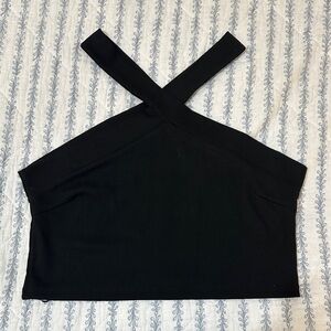 Black Cross-Strap Women's Top